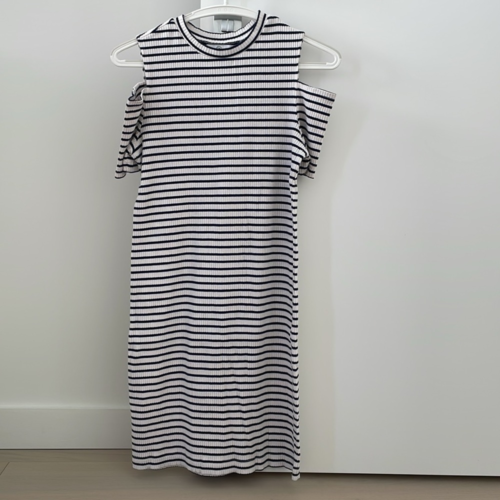 Striped Black and White Women's Dress